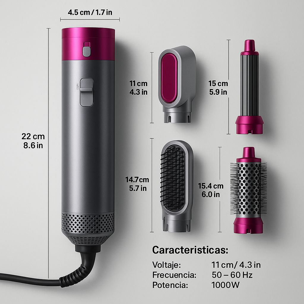 ¡CEPILLO PROFESIONAL AIRSTYLER PRO 5 EN 1 💁♀️🔥! (Cabello perfecto en minutos)
