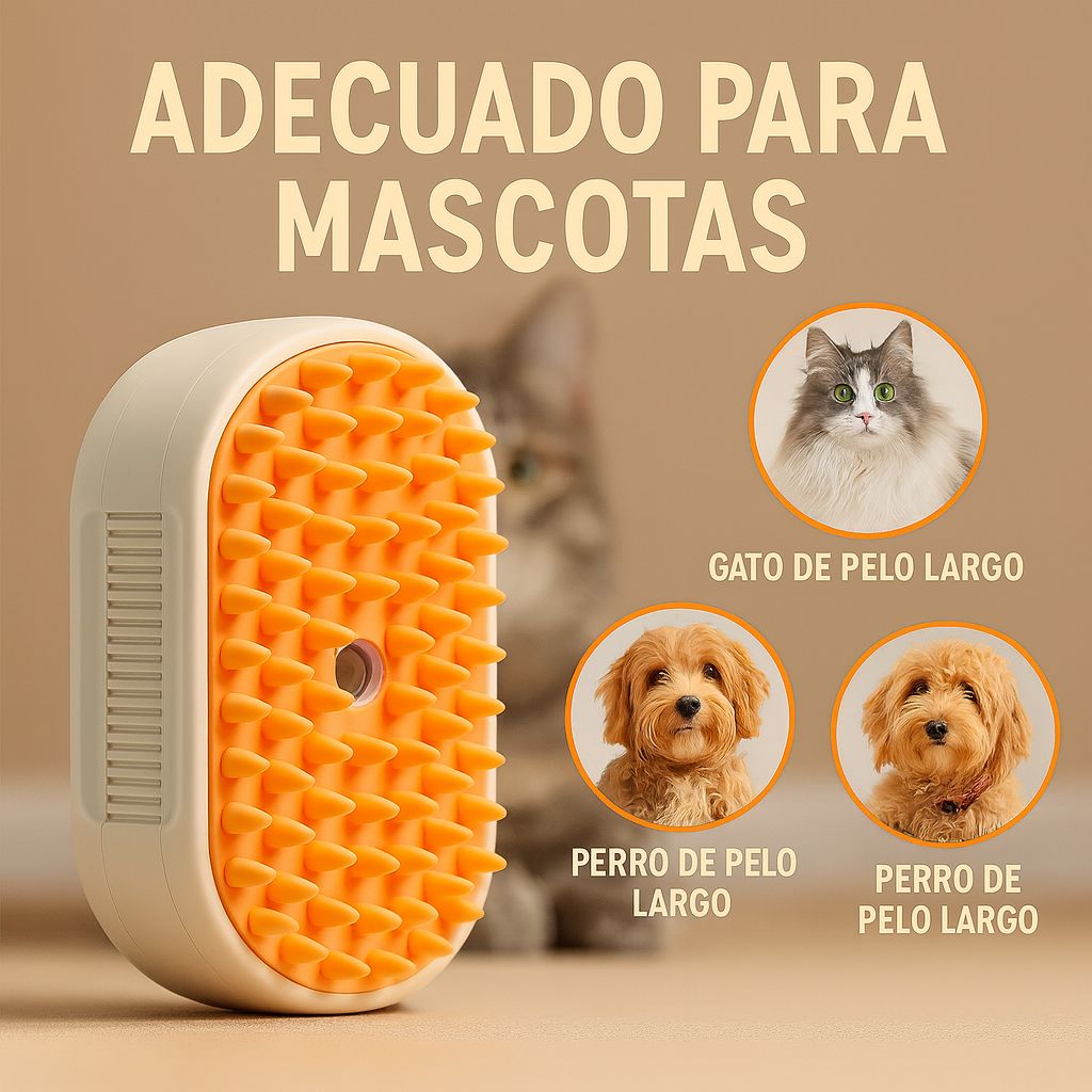 ¡Cepillo Vapor Pro Spa para Mascotas! ( 🐱 Cuidado profundo para tu mascota 🐶) 🔥