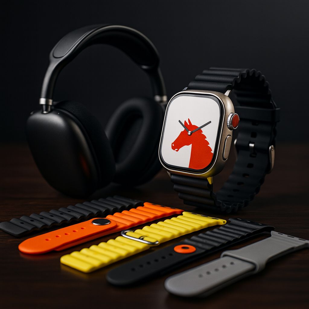 ¡SmartPack Pro : SmartWatch Ultra + Auriculares Pro X + Incluye 7 Correas! 🔥