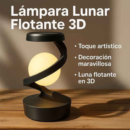 Lámpara de Luna LED con bola levitante 3D con cargador de teléfono inalámbrico