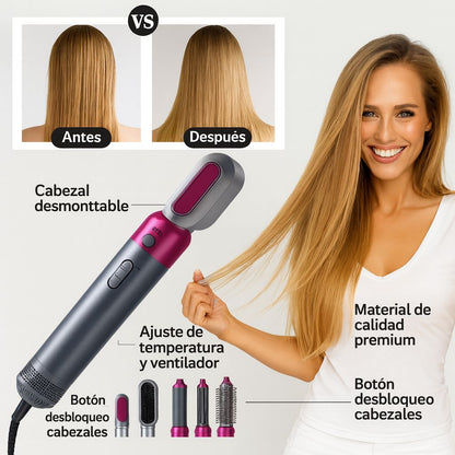 ¡CEPILLO PROFESIONAL AIRSTYLER PRO 5 EN 1 💁‍♀️🔥! (Cabello perfecto en minutos)