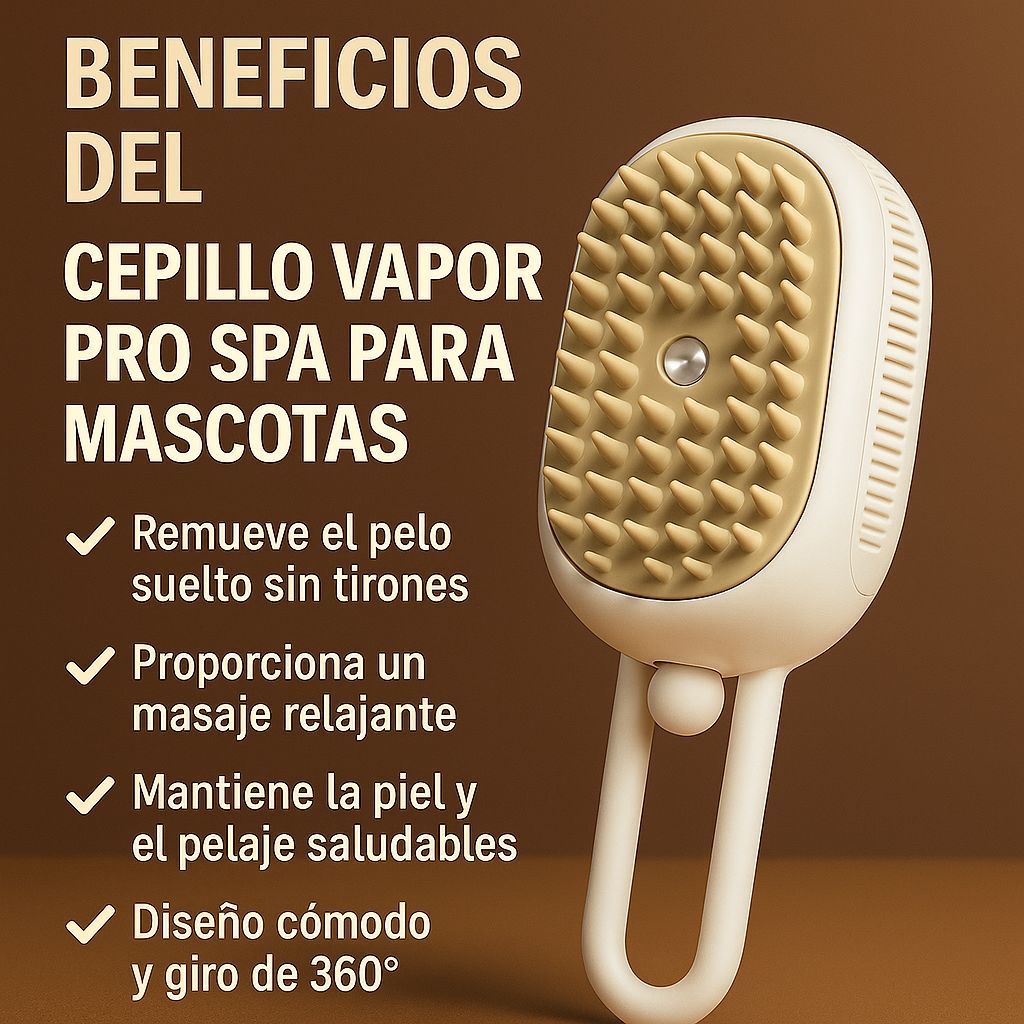 ¡Cepillo Vapor Pro Spa para Mascotas! ( 🐱 Cuidado profundo para tu mascota 🐶)  🔥
