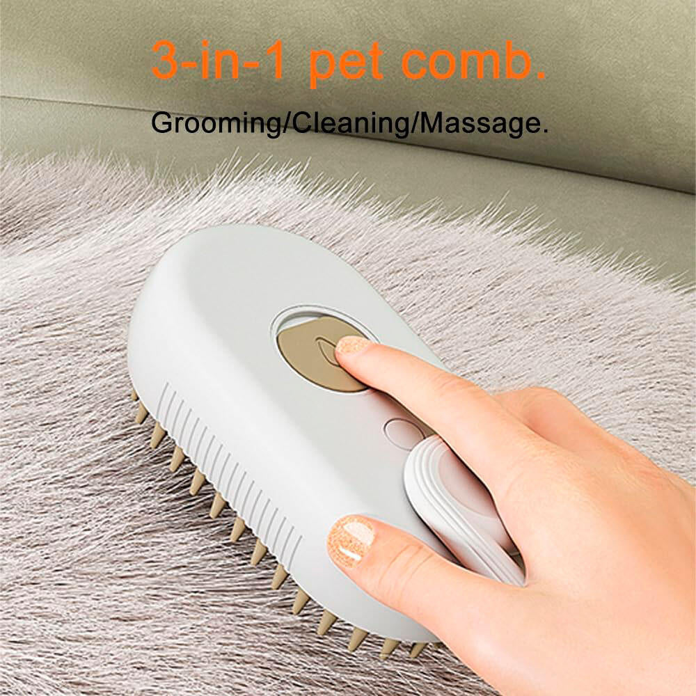 ¡Kit 2 piezas - Cepillo Vapor Pro Spa para Mascotas ( 🐱 Cuidado profundo para tu mascota 🐶)  🔥!