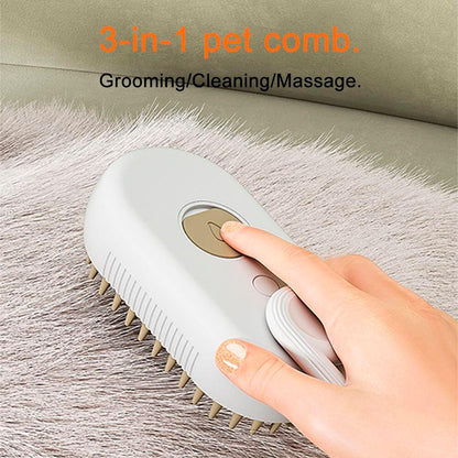 ¡Kit 2 piezas - Cepillo Vapor Pro Spa para Mascotas ( 🐱 Cuidado profundo para tu mascota 🐶)  🔥!