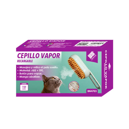 ¡Kit 2 piezas - Cepillo Vapor Pro Spa para Mascotas ( 🐱 Cuidado profundo para tu mascota 🐶)  🔥!