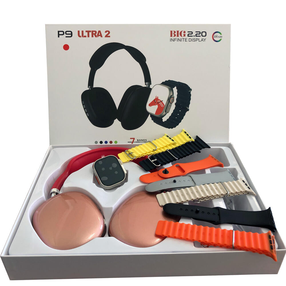 ¡SmartPack Pro : SmartWatch Ultra + Auriculares Pro X + Incluye 7 Correas! 🔥